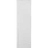 32 in. x 6ft 8in. White Shaker 1-Panel Solid Core Primed MDF Interior Door Slab