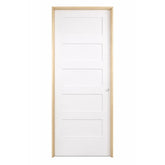 30 in x 80 in Shaker 5-Panel Solid Core Primed MDF Prehung Interior Door