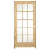 36 in x 80 in 15 Lite Pine Prehung Interior Door