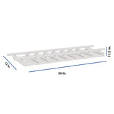 Modernform Cabinet White Shaker 36" W X 1 1/2" H X 12" D Wall Glass Rack