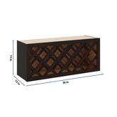 J&K Espresso K8 Wine Rack - 36" W x 15" H x 12" D