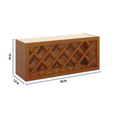 J&K Mocha Glazed K10 Wine Rack - 36" W x 15" H x 12" D