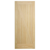 36" Z Panel Clear Pine Interior Barn Door