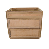 Kitchen Drawer Base Cabinet | Unfinished Poplar | Shaker Style | 30 in | 3 Drawer