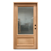 3/0x6/8 Mahogany Prehung Front Door With 3/4 Lite