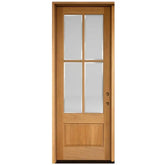 3/0x8/0 Exterior Mahogany Prehung Single Door With 4 Lites