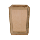 Kitchen Base Cabinet w Trash Can Pull Out | Unfinished Poplar | Shaker Style | 21"