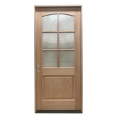 3/6x8/0 Exterior Mahogany Door | 6 Lite