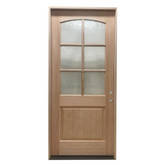 3/6x8/0 Exterior Mahogany Door | 6 Lite