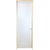 24 in x 80 in White 1-Panel Shaker Solid Core Primed MDF Prehung Interior Door