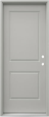 Masonite 2/8x6/8 Belleville Smooth Fiberglass 2 Panel Square Prehung Front Door