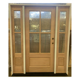 5/9x6/8 Exterior Mahogany Door 3/4 4 Lite with Sidelights