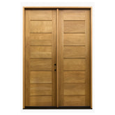 6/0x8/0 Exterior Mahogany 8 Panel Prehung Double Door Without Glass