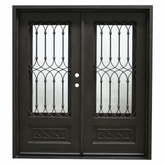 Bella 6/0x6/8 Double Wrought Iron Prehung Front Door