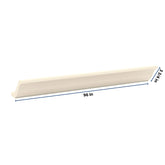 J&K Pearl Glazed H9 96" W Large Crown Molding with Base