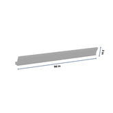 J&K Castle Grey S5 96" W 10 4-1/4 Cove Molding with Base