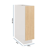 Modernform Cabinet Natural Oak 9" W X 34 1/2" H X 24" D Full Height Single Door Base Cabinet
