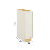 Modernform Cabinet Slim Dove White 09" W X 34 1/2" H X 24" D Full Height Single Door Base Cabinet