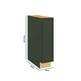 Modernform Cabinet Slim Sage Green 09" W X 34 1/2" H X 24" D Full Height Single Door Base Cabinet