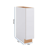 Modernform Cabinet Matte White 9" W X 34 1/2" H X 24" D Full Height Single Door Base Cabinet