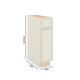 Modernform Cabinet Slim Dove White 09" W X 34 1/2" H X 24" D Single Door Base Cabinet