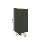 Modernform Cabinet Slim Sage Green 09" W X 34 1/2" H X 24" D Single Door Base Cabinet