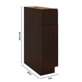 J&K Java Coffee S1 Single Door Standard Base Cabinet - 9" W