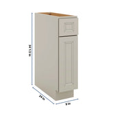 J&K Pebble B6 Single Door Standard Base Cabinet - 9" W