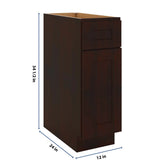 J&K Java Coffee S1 Single Door Standard Base Cabinet - 12" W