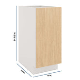 Modernform Cabinet Natural Oak 15" W X 34 1/2" H X 24" D Full Height Single Door Base Cabinet