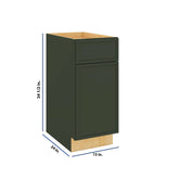 Modernform Cabinet Slim Sage Green 15" W X 34 1/2" H X 24" D Single Door Base Cabinet
