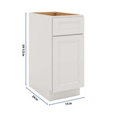J&K Pure B5 Single Door Standard Base Cabinet - 15" W