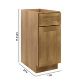 J&K Butterscotch B8 Single Door Standard Base Cabinet - 15" W
