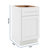 CNC Luxor 5-Piece White 18" W X 32 1/2" H 3 Drawer Base Cabinet