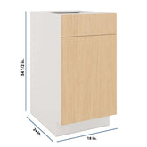 Modernform Cabinet Natural Oak 18" W X 34 1/2" H X 24" D Single Door Base Cabinet
