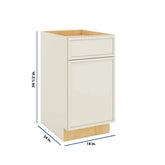 Modernform Cabinet Slim Dove White 18" W X 34 1/2" H X 24" D Single Door Base Cabinet