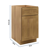 J&K Butterscotch B8 Single Door Standard Base Cabinet - 18" W