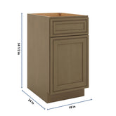 J&K Hazel H8 Single Door Standard Base Cabinet - 18" W