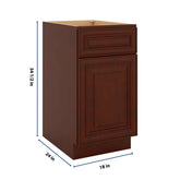 J&K Mahogany J5 Single Door Standard Base Cabinet - 18" W