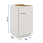 J&K Pure B5 Single Door Standard Base Cabinet - 18" W