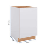 Modernform Cabinet Matte White 21" W X 34 1/2" H X 24" D Full Height Single Door Base Cabinet