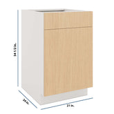 Modernform Cabinet Natural Oak 21" W X 34 1/2" H X 24" D Single Door Base Cabinet