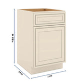 J&K Pearl Glazed H9 Single Door Standard Base Cabinet - 21" W