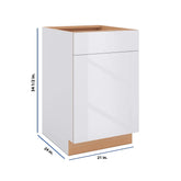 Modernform Cabinet Gloss White 21" W X 34 1/2" H X 24" D Single Door Base Cabinet