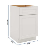 J&K Pure B5 Single Door Standard Base Cabinet - 21" W