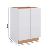 Modernform Cabinet Matte White 24" W X 34 1/2" H X 24" D Full Height Double Door Base Cabinet