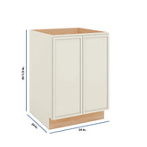 Modernform Cabinet Slim Dove White 24" W X 34 1/2" H X 24" D Full Height Double Door Base Cabinet