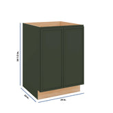 Modernform Cabinet Slim Sage Green 24" W X 34 1/2" H X 24" D Full Height Double Door Base Cabinet