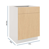 Modernform Cabinet Natural Oak 24" W X 34 1/2" H X 24" D Single Door Base Cabinet