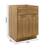 J&K Butterscotch B8 Double Door Standard Base Cab - 24" W